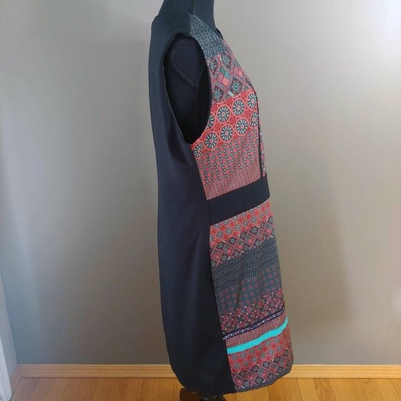 [SOLD] Desigual Birmania Woven Sleeveless Geometric Design Shift Dress - Picture 2 of 16